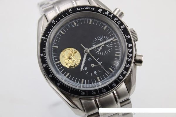 

luxury qualiy 0256 gmt automatic watch men watch black dial stainless band stainless male watch monor hemmo, Slivery;brown