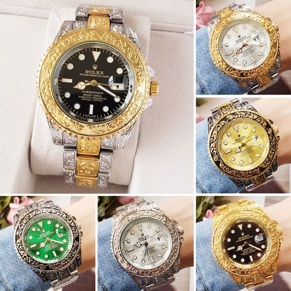 

2019 Новый Дизайн Старинные Резные Роскошные RLX Для Мужских Часов Высокое Качество