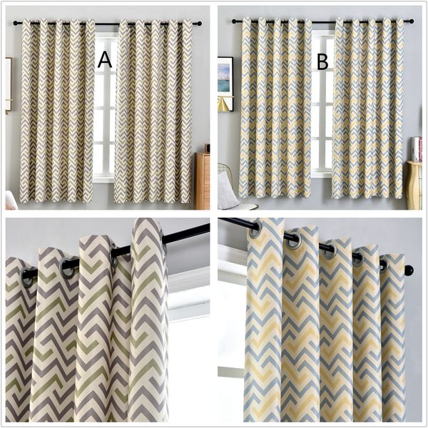 2019 Jarl Home Geometry Blackout Curtains For Living Room Windows