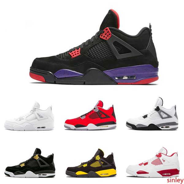 

new designer popular 4 4s mens basketball shoes nrg oreo raptors pure money fire red bred men trainers sneakers sport shoes size 8-13