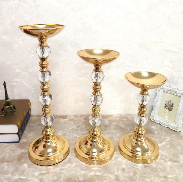 Luxurious Metal Artificial Flowers Stand Set For Wedding