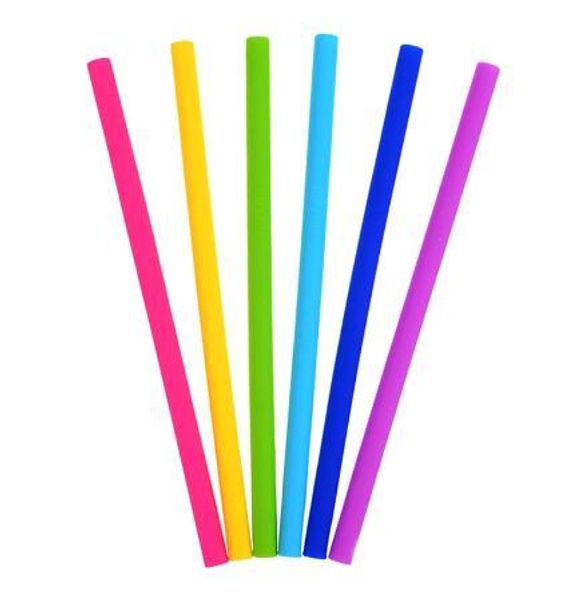 

Silicone traw reu able ilicone flexible traight moothie traw drink hop kitchen environment friendly colorful traw dhl free