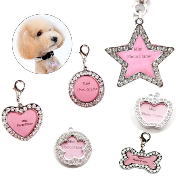 

pet cat dog id tags personalized feet bone heart shape alloy dog tag engrave phone number name address anti-lost id tag