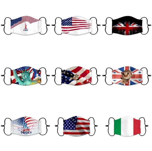

designer pm2.5 protective masks boys girls cartoon mouth face masks breathable earloop washable reusable cotton breathable #757