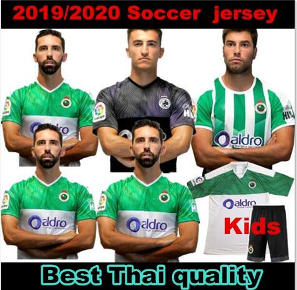 

19 20 racing santander soccer jersey 2020 home zidane d. carmona yoda toribio rodriguez soccer shirt short sleeve football uniforms, Black