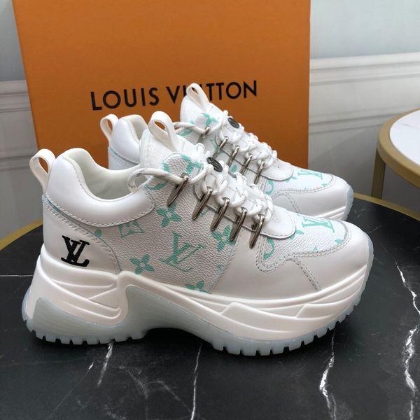 

fashion women shoes 2020 new mens casual shoes platform casual couple heavy shoe women shoes with box shipping, Black