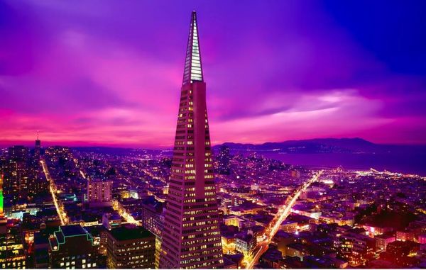 

custom any size p new york purple night view modern living room wallpapers