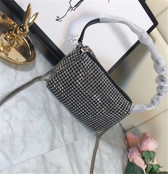 

designer handbag women's bags luxury shoulder bag diamond shiny small square bag dinner fashion mini handbag sweet flap 3