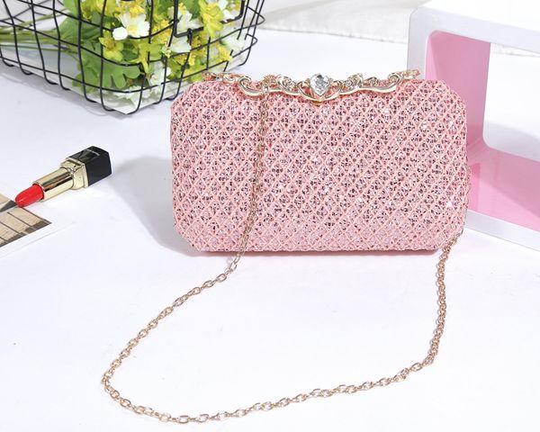 

xiyuan women's vintage beaded sequined evening bag wedding party handbag clutch purse small wedding bag pochette femme pink bags