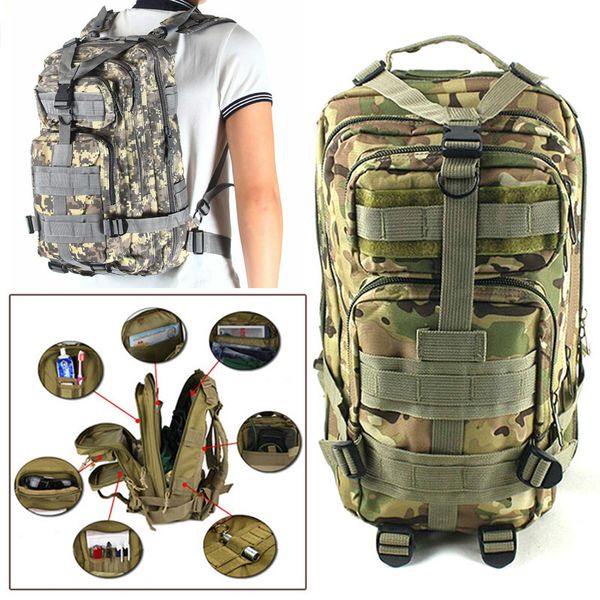 

2018 outdoor oxford fabric 30l tactical backpack trekking sport travel rucksacks camping hiking camouflage outdoor bag