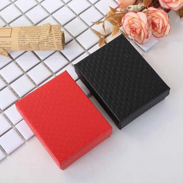 

[ddisplay]9*7*3.5cm diamond pattern jewelry box birthday gift earring studs case bracelet jewelry storage box pendant jewelry box for girl, Black;white