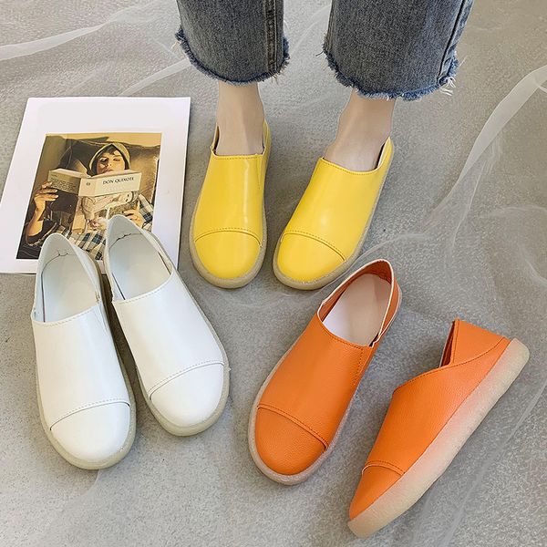 

womens loafers shoes casual female sneakers slip-on shallow mouth round toe flats soft small slip on dress breathable, Black