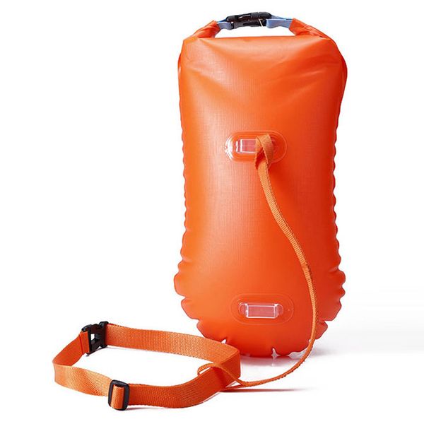 

new multifunctional waterproof pvc swimming buoy safety air dry float bag tow float swimming sailing inflatable flotation bag