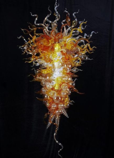 

italian designed lighting hand blown glass chandelier style energy saving light source amber gold chandelier lighting