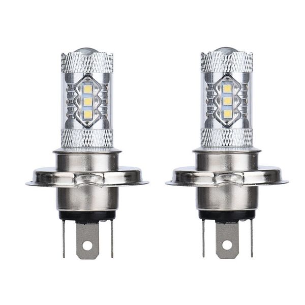 

2pcs 80w white h4 9003 hb2 led fog light bulb driving high low beam headlight