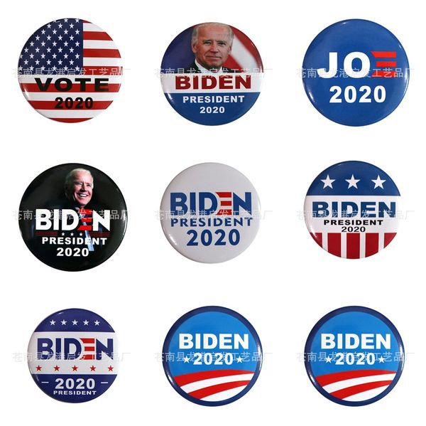 

9 types metal biden badge biden 2020 button enamel pins america president republican campaign political brooch coat jewelry bro #79, Silver
