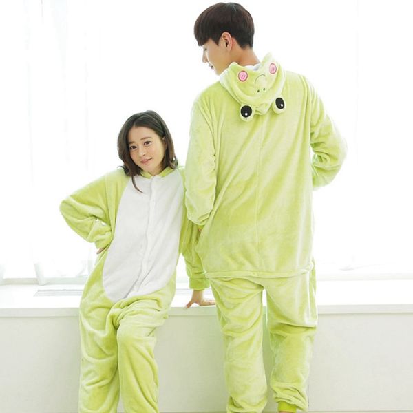 

women kigurumi green frog pajamas sets flannel animal hood pajamas winter onesies nightie pyjamas sleepwear homewear, Blue;gray