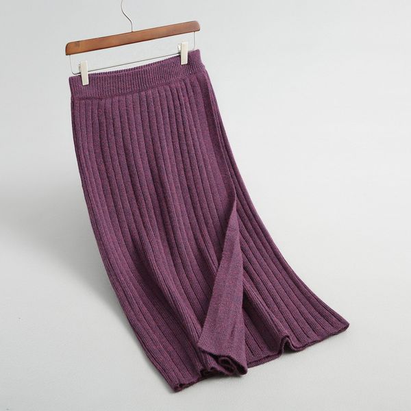 

sherhure 2019 women autumn skirts high waist knitting women winter long skirt saias women pencil skirt jupe femme faldas, Black