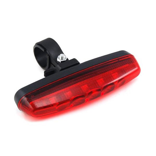 

cycling bicycle bike red 5 led rear tail light 4 modes safety lamp