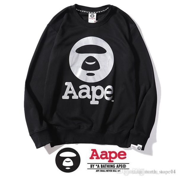 

19 hoodie hip hop aape designer hoodie sweatshirt men women black mens designer hoodies size m-xxl