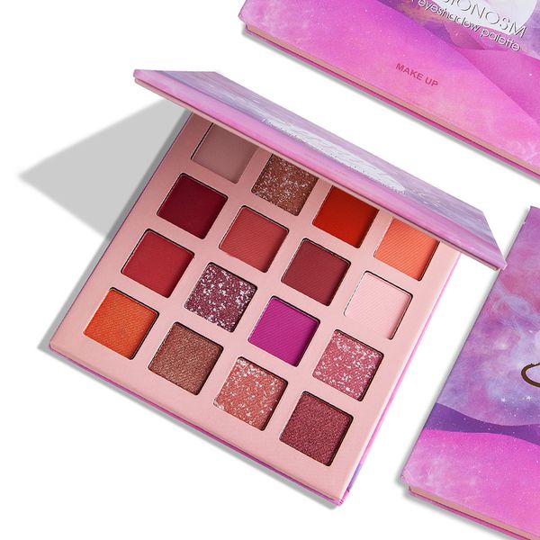 

16 colors long-lasting eyeshadow palette matte shimmer pigmented waterproof rich color eye shadow for all skins makeup