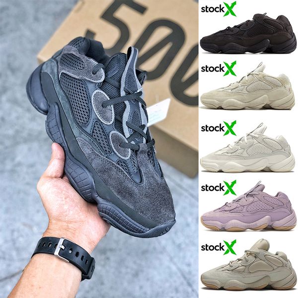 

desert rat carbon black 500 kanye west new brand sell soft vision stone running shoes men women trainers kanye sneakers sports 36-45, White;red