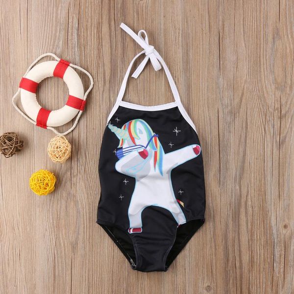 

toddler kids baby girl child unicorn bandage one piece bikini swimwear swimsuit monokini bathing suit beachwear