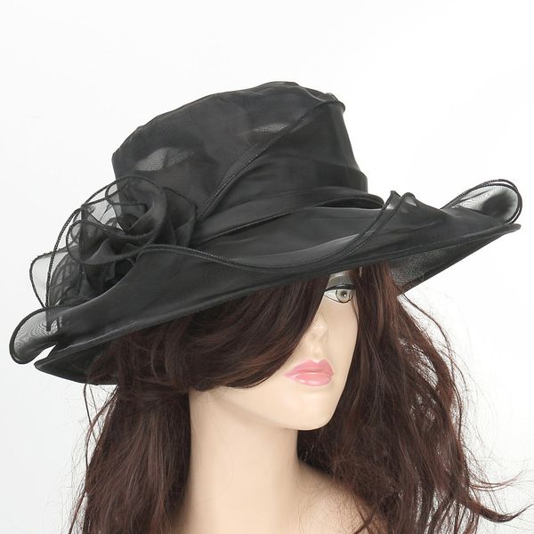 

мода вс hat женщины кружева широкий брим кентукки дерби вс hat wedding tea party church cap, Blue;gray