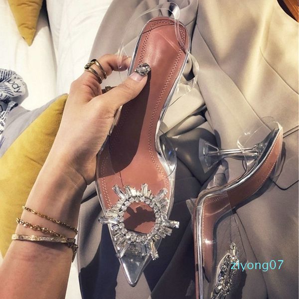 

34-42 high heels sandals shoes woman silver rhinestone wedding shoes high heels party shoes summer height heels sandals t200226 z07, Black