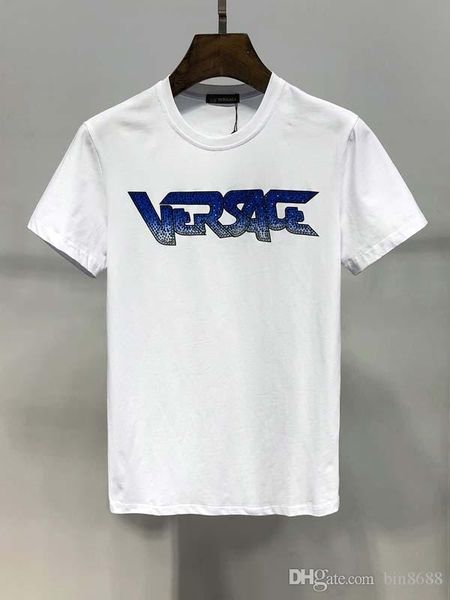 

mens designer fsahion in the summer of the new high-end men's and women's wear t-shirt fashionable short sleeve shirt, men's, White;black