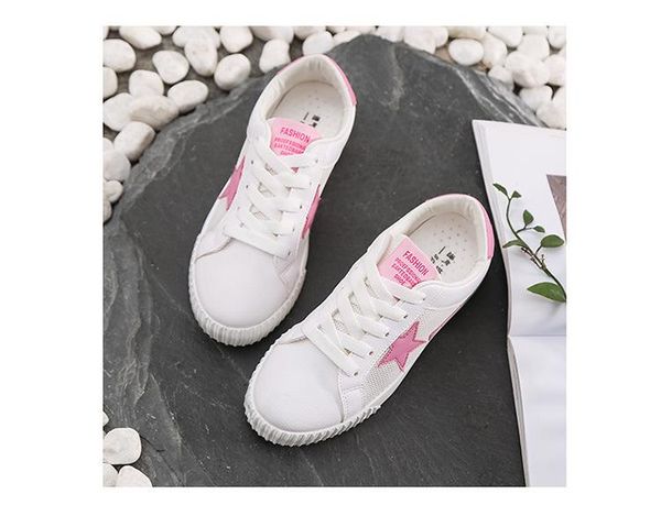 

summer women's board shoes foreign trade big code hollow casual small white trend star shoes burst women's shoes, Black