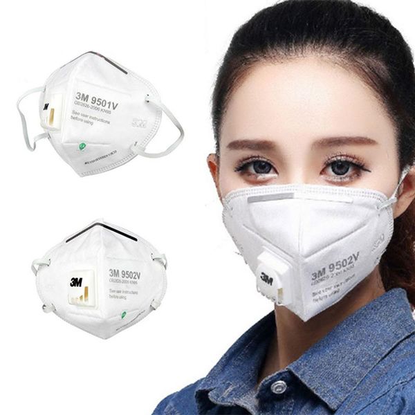 

48 hours dhl shipping 3m n95 9501 9542 9002 kn95 ffp2 ffp3 mask with breathing valve anti-dust respirator n95 face mask 9001v 9051v