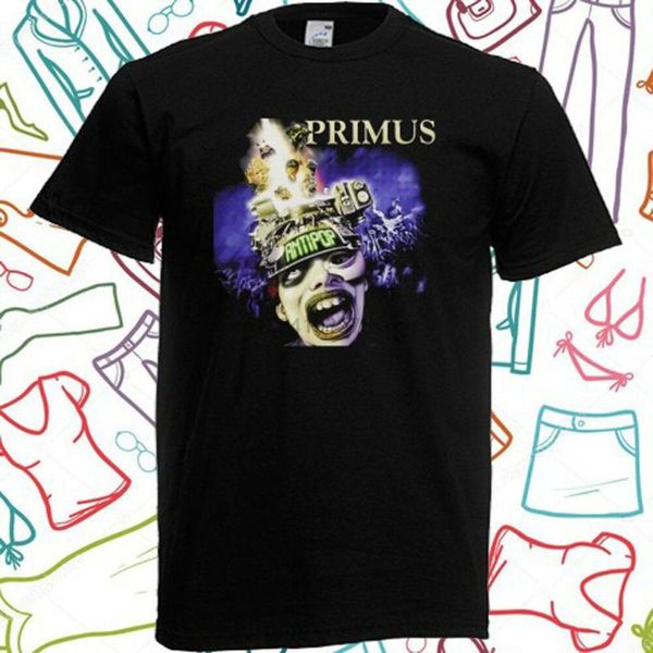

primus antipop band mens black t-shirt size s to 3xl, White;black