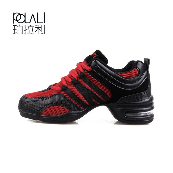

polali dancing shoes women modern jazz dancing shoes 2018 girl breathable mesh sneaker lady fitness slimming heighten