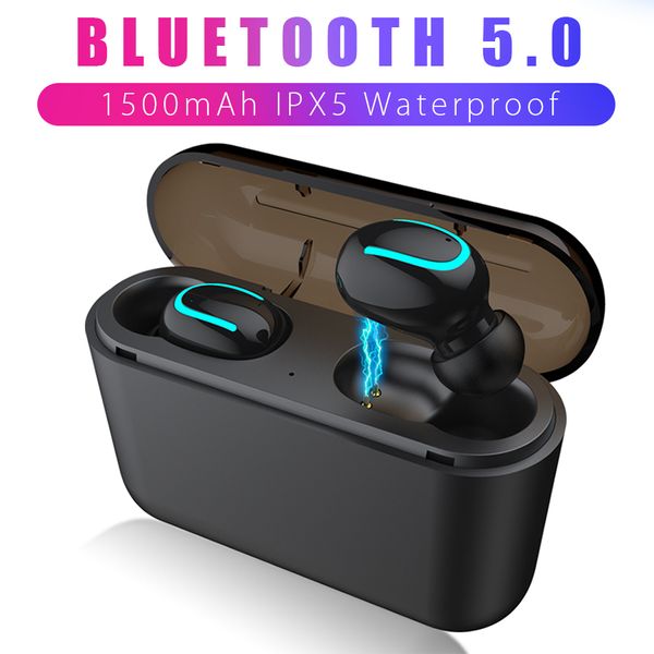 

HBQ Q32 tws 5.0 Bluetooth Наушники Bluetooth 5.0 + EDR Гарнитура IPX5 Водонепроницаемые Мини Беспровод