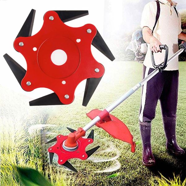 

2019 6 teeth brush cutter blade garden grass trimmer head trimmer grass cutter metal blades trimmer head for lawn mower
