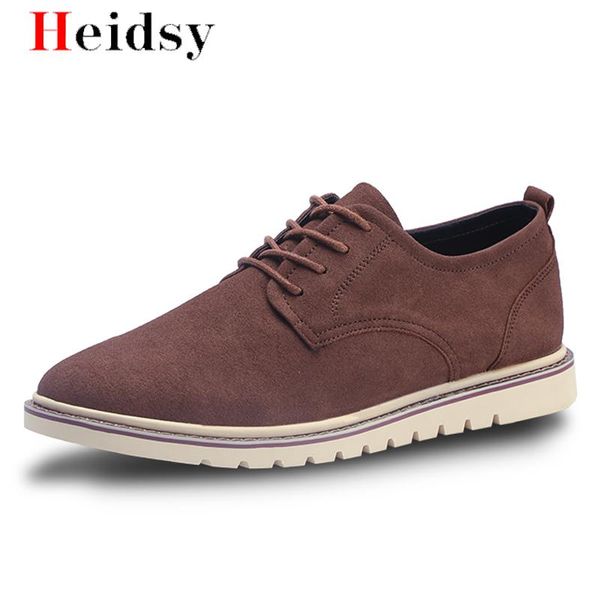 

classic men's shoes plus size breathable man oxford loafers lace-up suede leather man casual shoes moccasins driving 38-47, Black