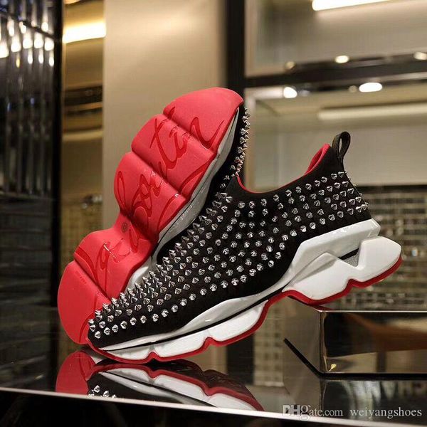 

martin shoeschristianlouboutin flat casual shoes luxury red shoes men's women's party lovers wild sports shoes tide