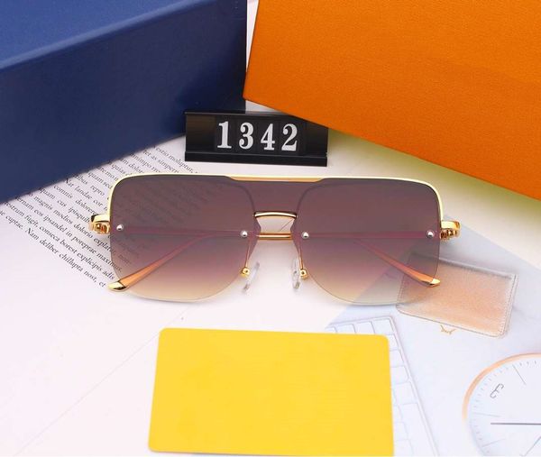 

mens woman sunglasses designer sunglasses luxury mens glasses uv400 1342 6 color optional highly quality with box, White;black