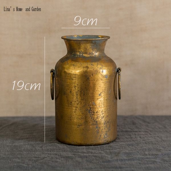 

классический стиль европы ручной работы античная золотая маленькая металлическая ваза