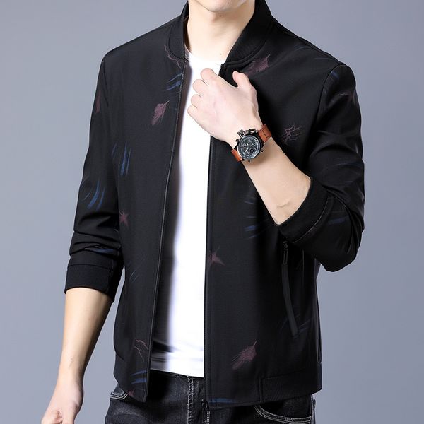 

spring and autumn men's coat trend autumn casual spring and summer jacket 2019 new style soil middle-aged dad clothing ea, Black;brown