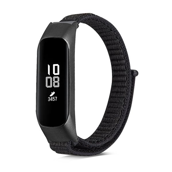 

laforuta galaxy fit-e r375 band nylon bracelet for samsung r375 strap fitness tracker wristband loop women men 2019, Black;brown
