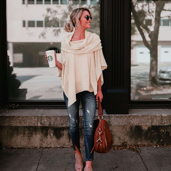 

women fashion one-neck collar clothing strapless irregular hem shirt trench coat for lady solid color women clothes s-xxl, Tan;black
