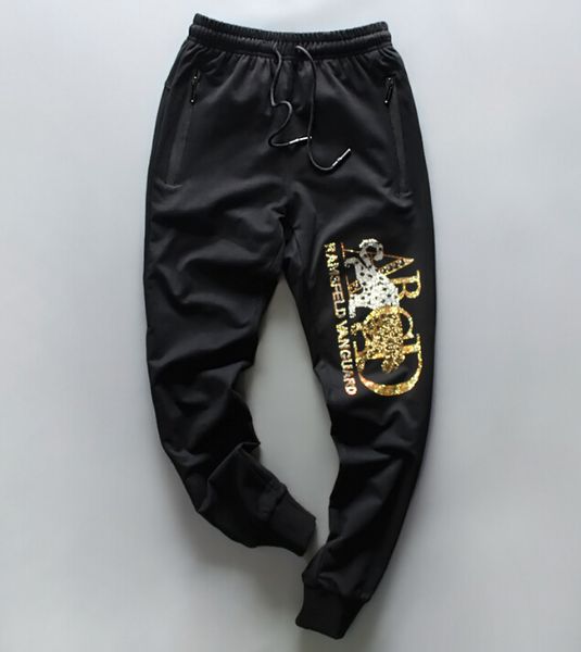 

sweatpants men joggers casual pants 2020 new men's summer pants thin design jogger mens male, Black