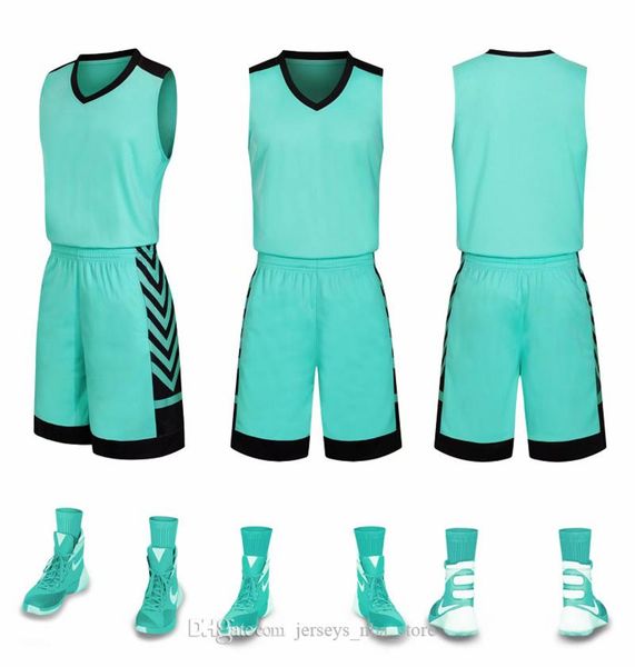 

discount men training basketball sets with shorts uniforms reversible basketball jerseys for that home and away look kits sports 44-35, Black;red