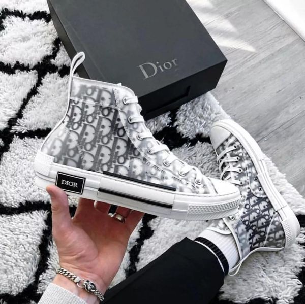 

b23 high-sneakers in dÃ¬or x kÃ ws by kÃ¬m jones with fashion design classic oblÃ¬que printing logos men women basketball shoes skate shoes