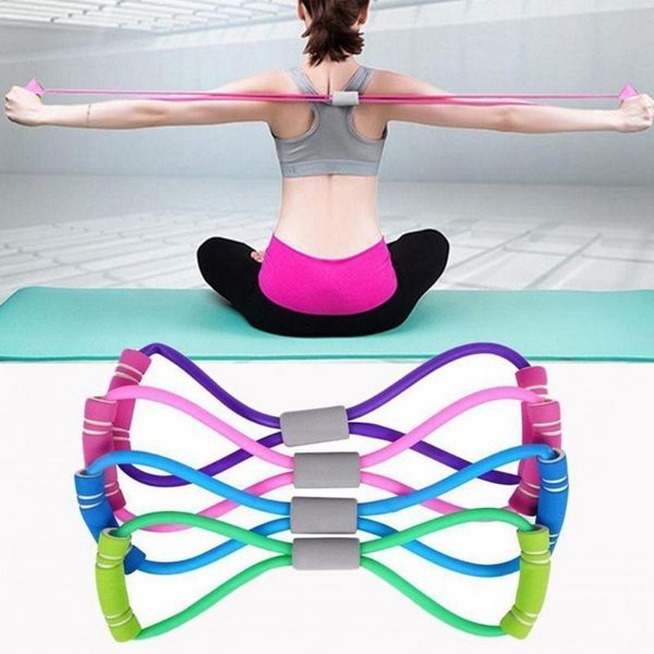 

8-shaped tpe yoga fitness resistance bands chest rubber fitness rope exercise muscle band exercise sports equipments fy8006