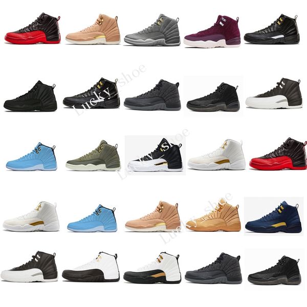 

12 winterized wntr gym red michigan men basketball shoes international flight flu game taxi college navy 12s mens sports sneakers