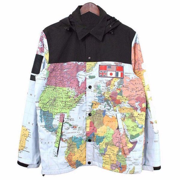

luxury jacket mens clothing men women map printed winter jacket mens designer jacket mens designer winter coats size m-xxl, Black;brown