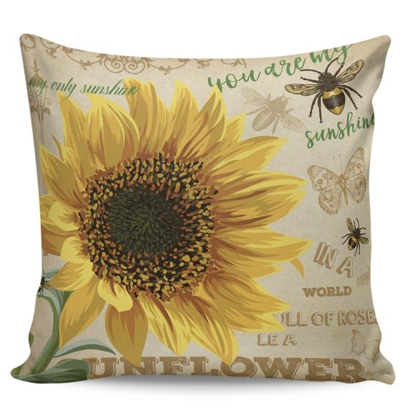 

you are my sunshine bee butterfly retro pillowcases long pillow case pillowslip bedding multi-size pillow cover
